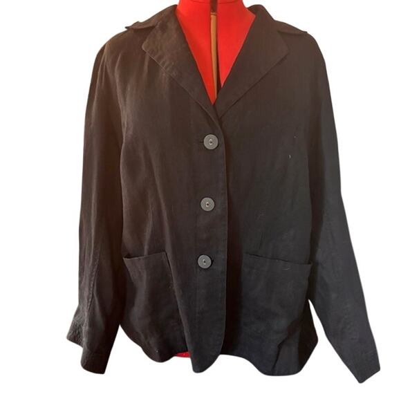 Alfani 100% Linen Blazer Blue Button Closure Pockets Size 18W - Picture 1 of 10